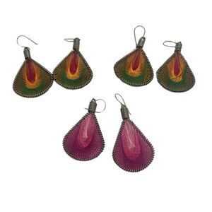 Set of 3 Thread Earrings